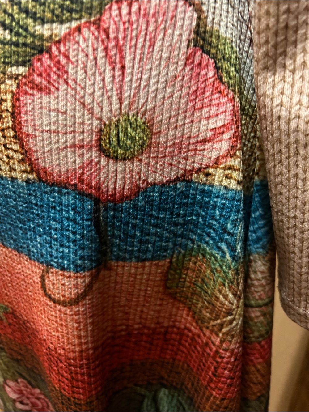 Floral Multicolor Long Sleeve Knit Dress EXCELLENT CONDITION - Picture 8 of 15